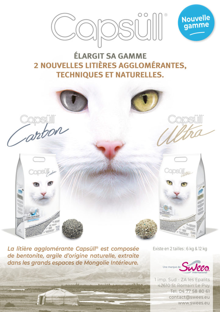 Gamme litière pour chat agglomérante Capsull